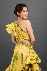 Yellow Ruffled Tie And Dye Top Bottom Set_DSC8205-Edit