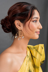 Yellow Ruffled Tie And Dye Top Bottom Set_DSC8207-Edit