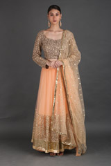 Peach Sequin LehengaIMG_0983