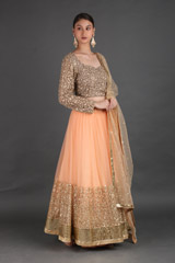 Peach Sequin LehengaIMG_0985