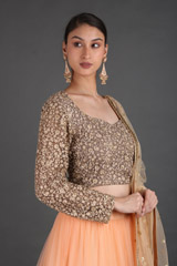 Peach Sequin LehengaIMG_0987