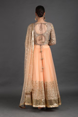 Peach Sequin LehengaIMG_0989