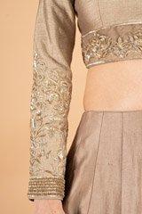 Grey Zari Embroidered LehengaDSC03342