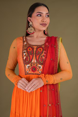 Saffron Tiered Kurta SetDSC04180