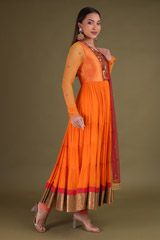 Saffron Tiered Kurta SetDSC04182
