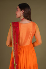 Saffron Tiered Kurta SetDSC04186