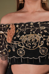 Off Shoulder Cape With PantsDSC04305