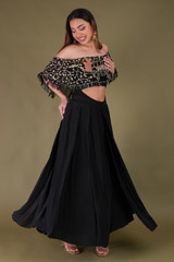 Off Shoulder Cape With PantsDSC04310