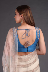 Blue Shaded Embroidered SareeIMG_3512