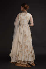 Ivory Embellished Anarkali SetDSC08057