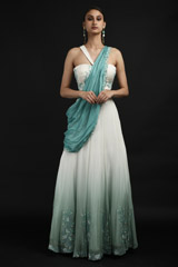 White Embroidered Top Bottom Set4646_video