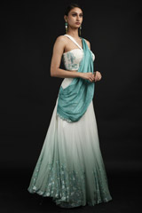 White Embroidered Top Bottom Set_SUB9798