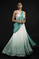 White Embroidered Top Bottom Set_SUB9802