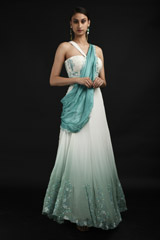 White Embroidered Top Bottom Set_SUB9805