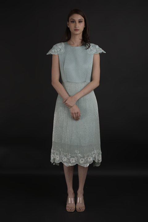 Mint Single Layer Flapper Dress