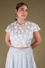 3D Flower Applique Top And Ruffle skirtDSC04105