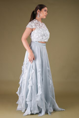 3D Flower Applique Top And Ruffle skirtDSC04107