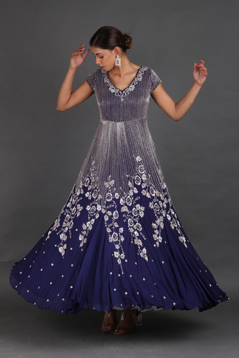 Midnight Blue Khardana Gown