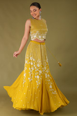 Mustard Yellow Blouse and Skirt