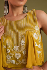 Mustard Godet Top And Draped SkirtDSC04616