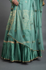 Green Chanderi Lehenga Set_DSC4207