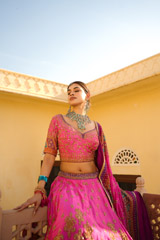 Pink Embroidered LehengaDSC03056
