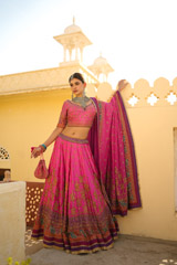 Pink Embroidered Lehenga
