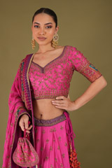 Pink Embroidered LehengaDSC04756