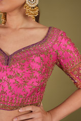 Pink Embroidered LehengaDSC04757