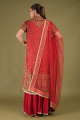 Red Palazzo Kurta SetDSC04910