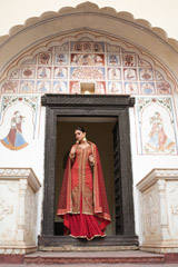 Red Palazzo Kurta SetDSC07231