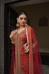 Red Palazzo Kurta SetDSC07235