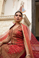 Red Palazzo Kurta SetDSC07243