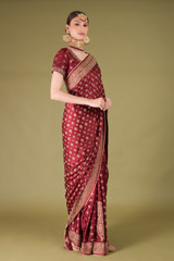 Maroon Embroidered SareeDSC05802