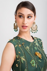Green Layered Embroidered Gown_DSC8290-Edit
