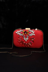 Coral Crystal Clutch
