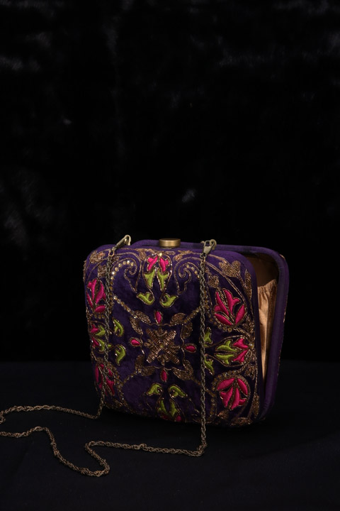 Vintage  Purple Clutch
