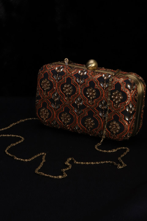 Black Honeycomb Clutch