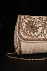 Beige Brocade Sling BagIMG_2661