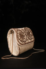Beige Brocade Sling BagIMG_2663