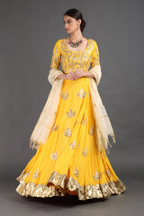 Yellow Gota Pati Lehenga Set