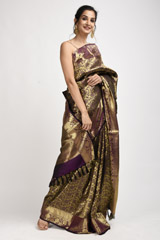 Purple Zari Motif Silk Saree_SUB1440