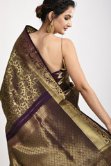 Purple Zari Motif Silk Saree_SUB1450