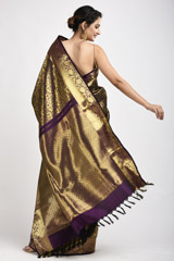 Purple Zari Motif Silk Saree_SUB1453