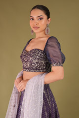 Deep  Purple  LehengaDSC04780