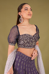 Deep  Purple  LehengaDSC04782