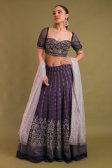 Deep  Purple  Lehenga