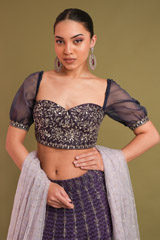 Deep  Purple  LehengaDSC04791