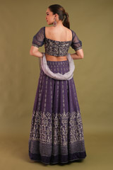 Deep  Purple  LehengaDSC04794