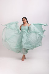 Blue Ruffle GownIMG_7417